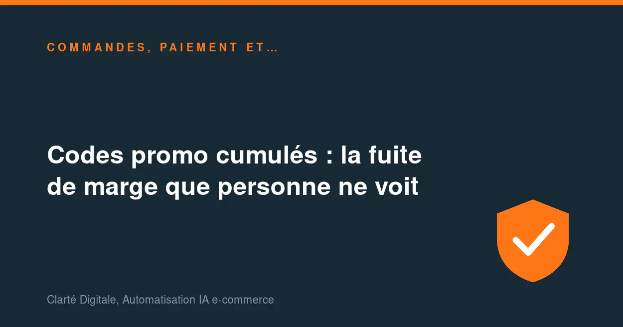 Codes promo cumulés : la fuite de marge que personne ne voit