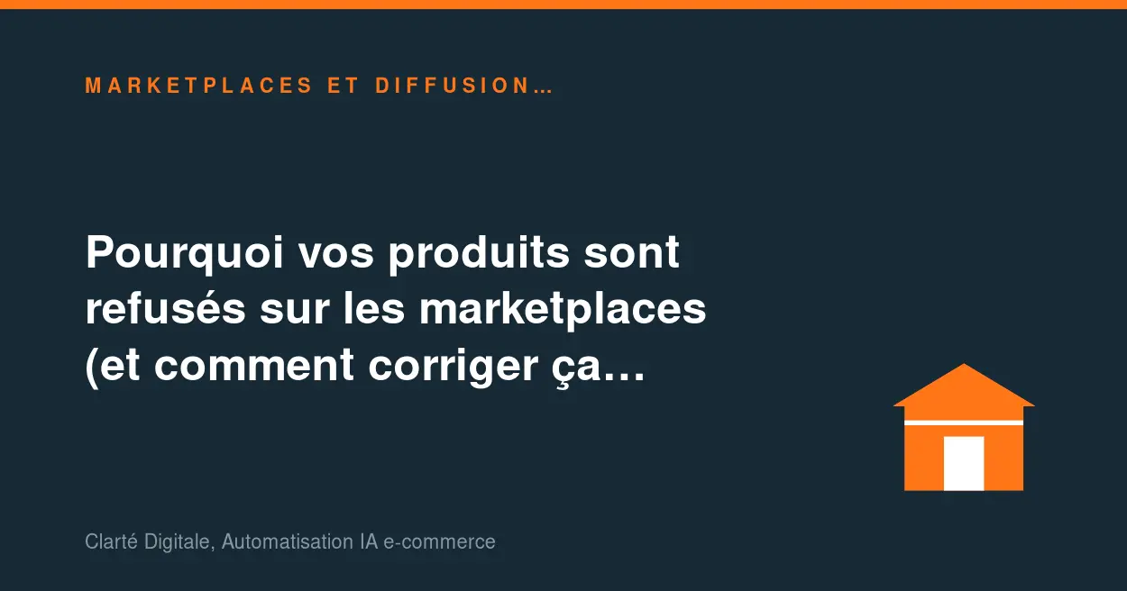 Pourquoi vos produits sont refusés sur les marketplaces (et comment corriger ça automatiquement)