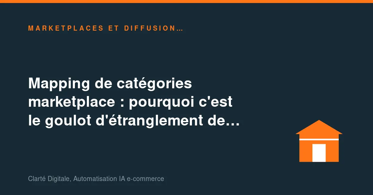 Mapping de catégories marketplace : pourquoi c'est le goulot d'étranglement de votre diffusion