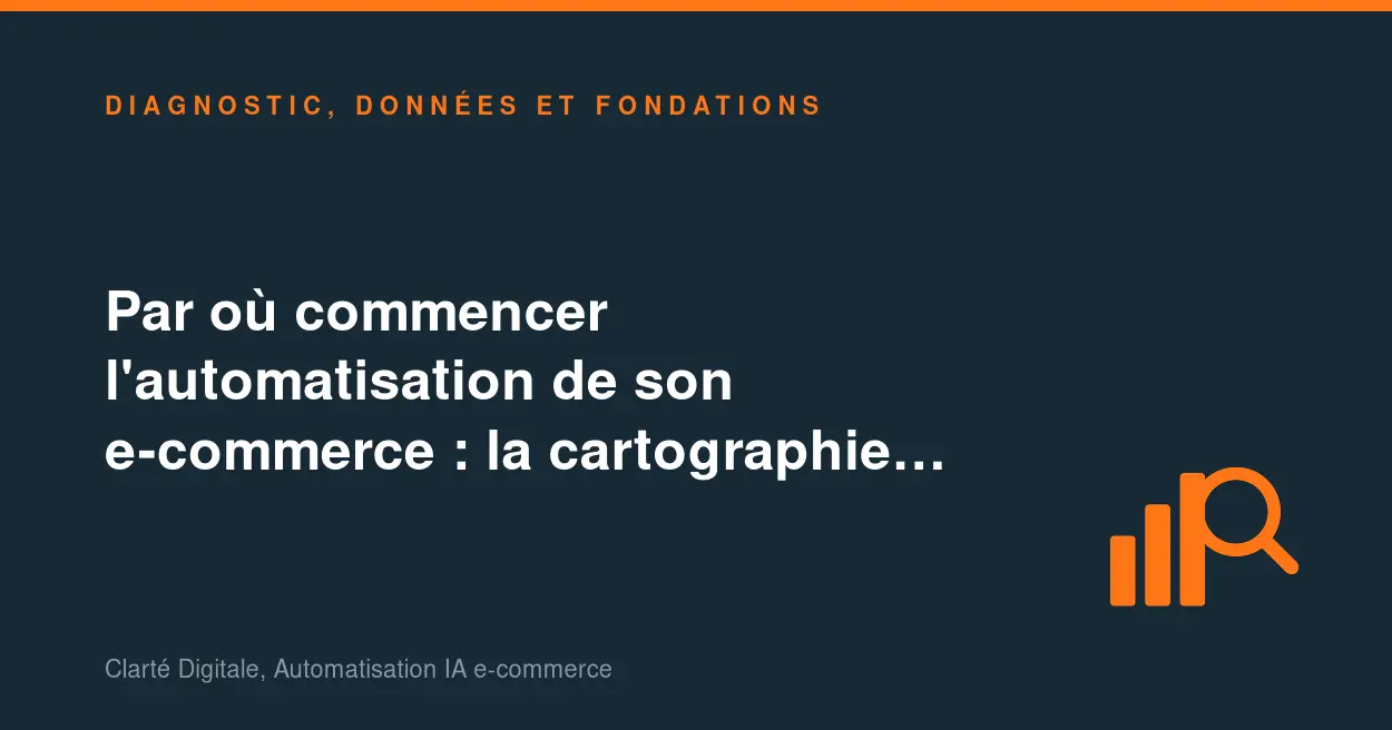 Par où commencer l'automatisation de son e-commerce : la cartographie avant l'outil