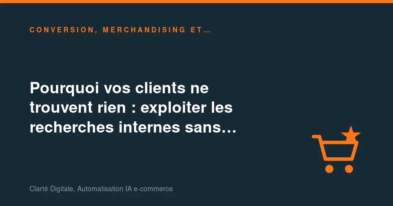 Pourquoi vos clients ne trouvent rien : exploiter les recherches internes sans résultat